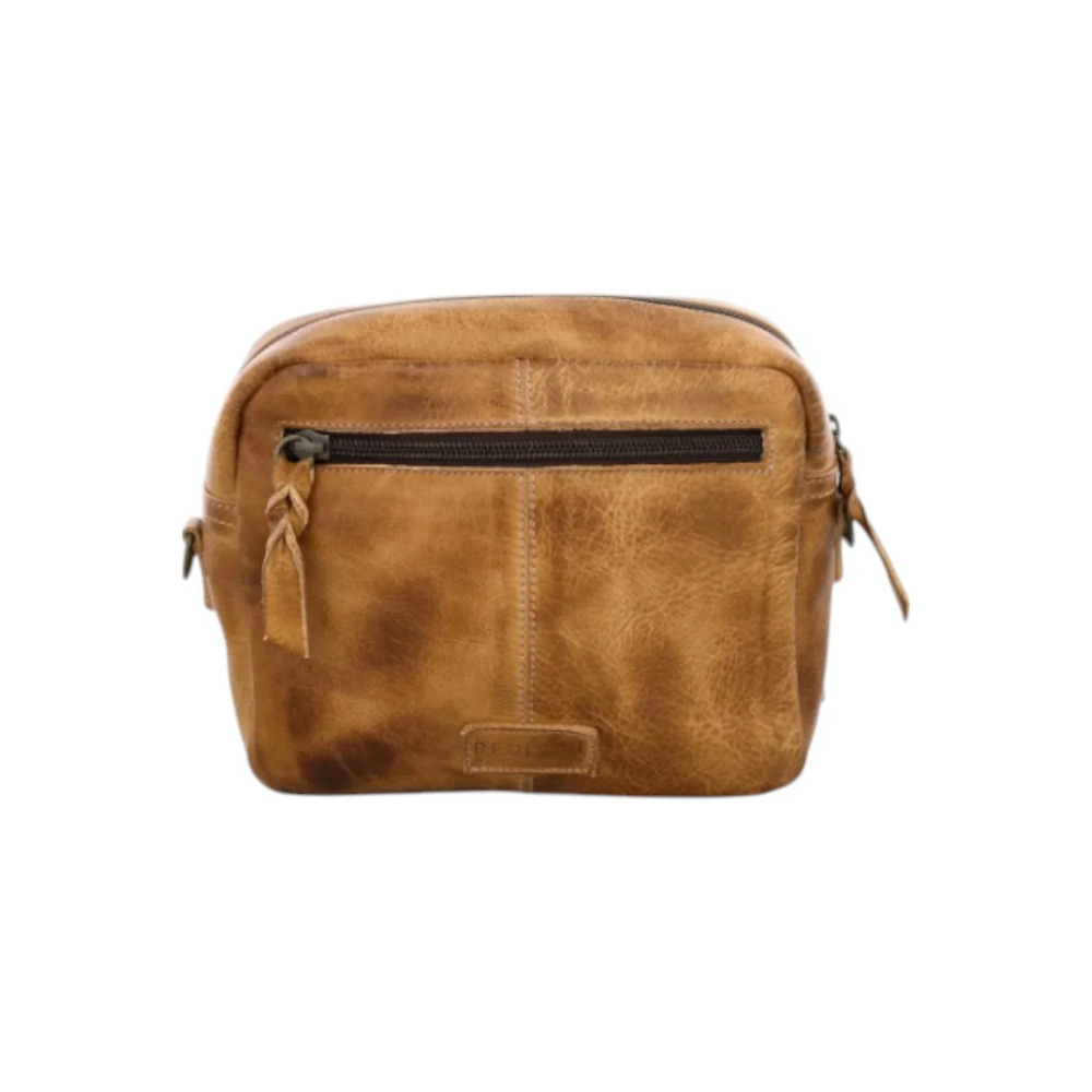 BED STU Women's Front Woven Leather Joshebed Crossbody Tan Rustic - Picture 2 of 3